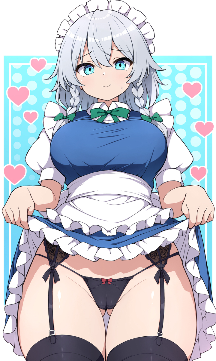 This is a pixiv picture whose title is たくし上げ咲夜.