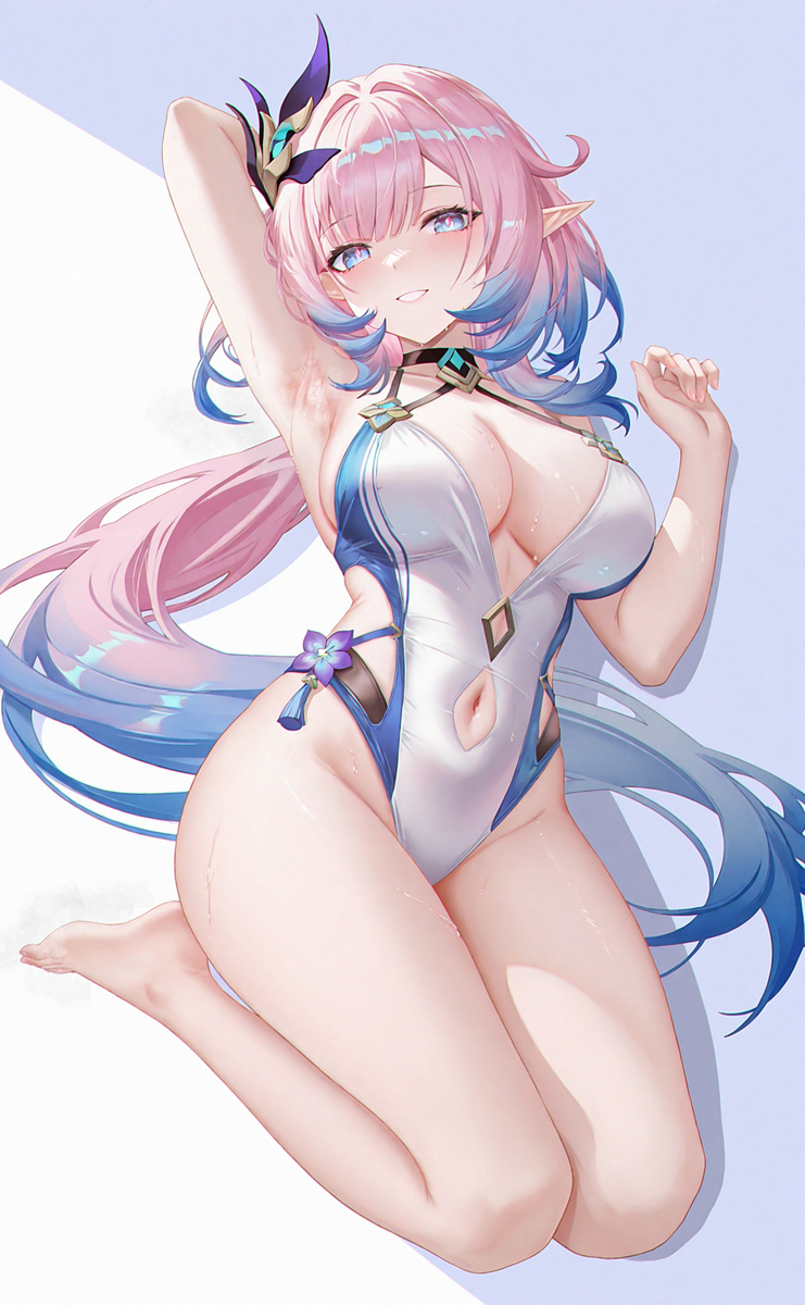 This is a pixiv picture whose title is 爱莉希雅   

elysia，崩壊3rd.