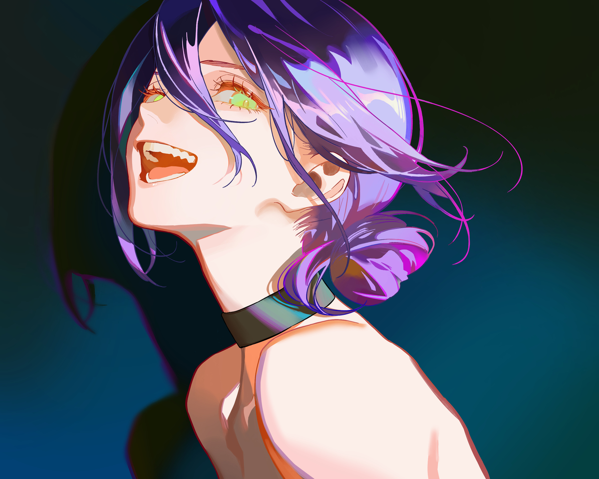 This is a pixiv picture whose title is green-eyed monster.