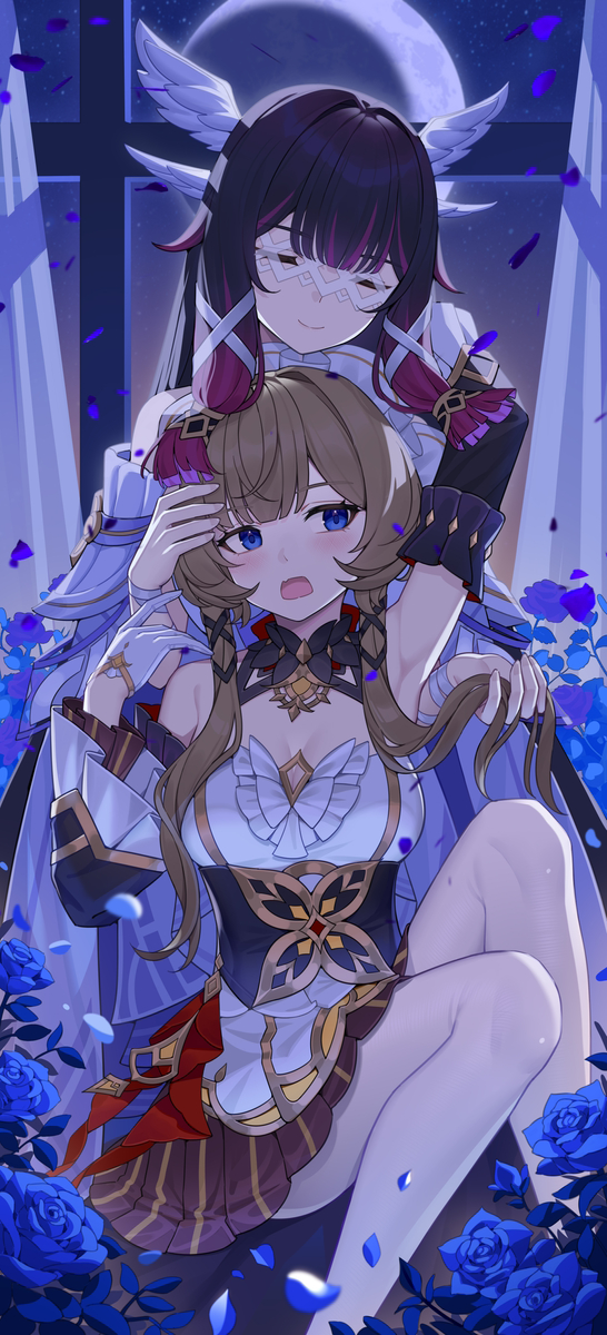 This is a pixiv picture whose title is 桑多涅与哥伦比娅.