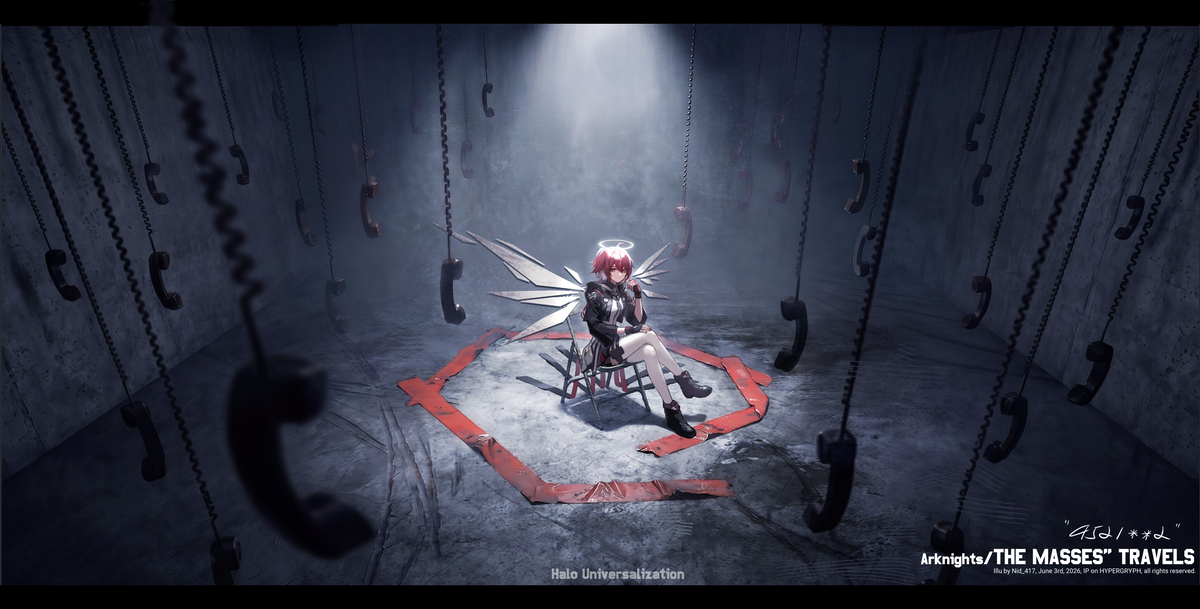 This is a pixiv picture whose title is “天国的电话无人接听”.