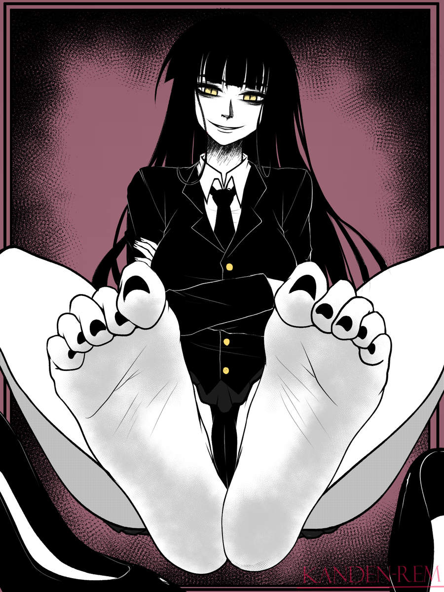 This is a pixiv picture whose title is Kanojo's feet.
