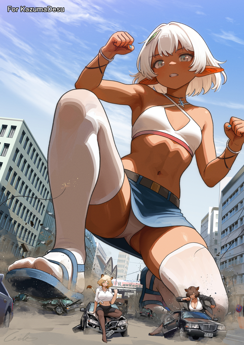 This is a pixiv picture whose title is 黒い耳.