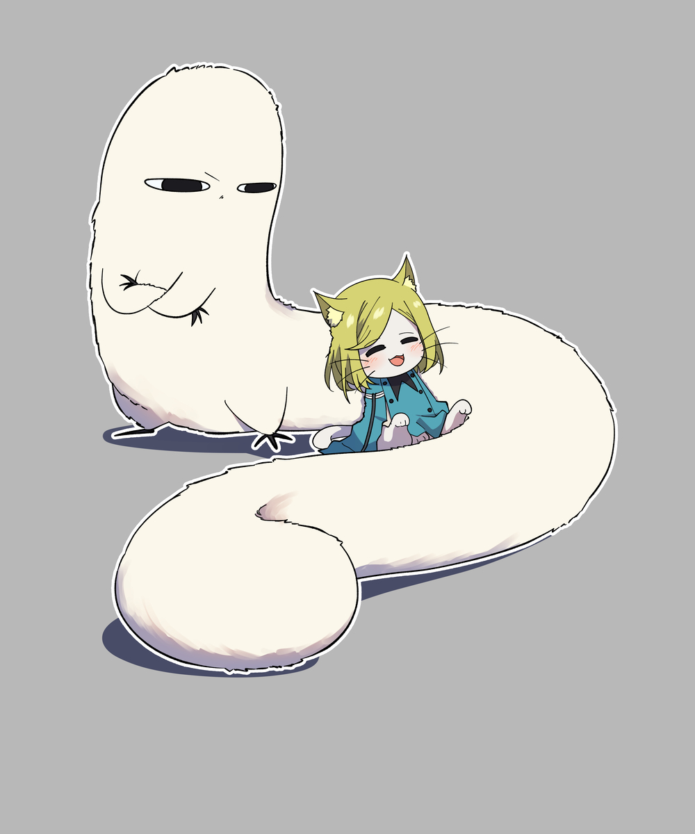 This is a pixiv picture whose title is 🐛🐱.