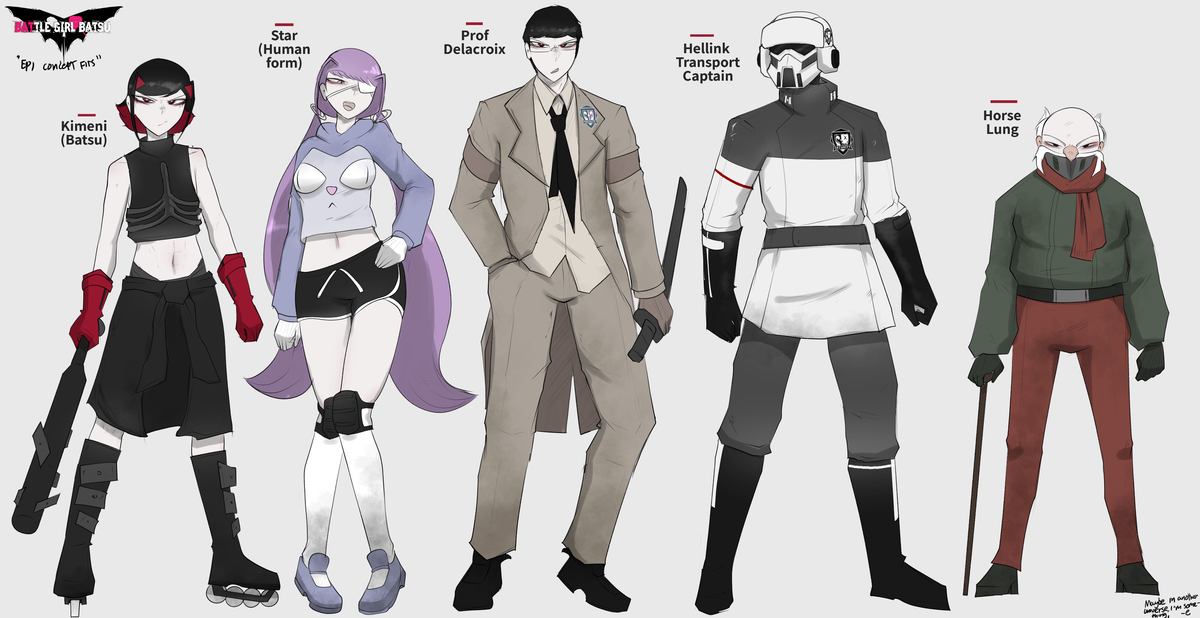 This is a pixiv picture whose title is ep 1 outfit concept art.