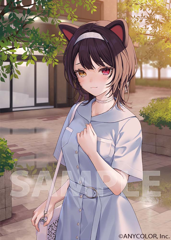 This is a pixiv picture whose title is 「にじさんじ 一緒に雨宿りボイス」キービジュアル.