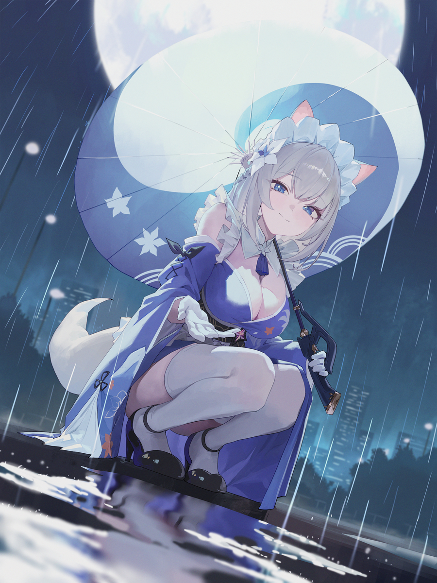 This is a pixiv picture whose title is オトハ☂️🌕🌧️.