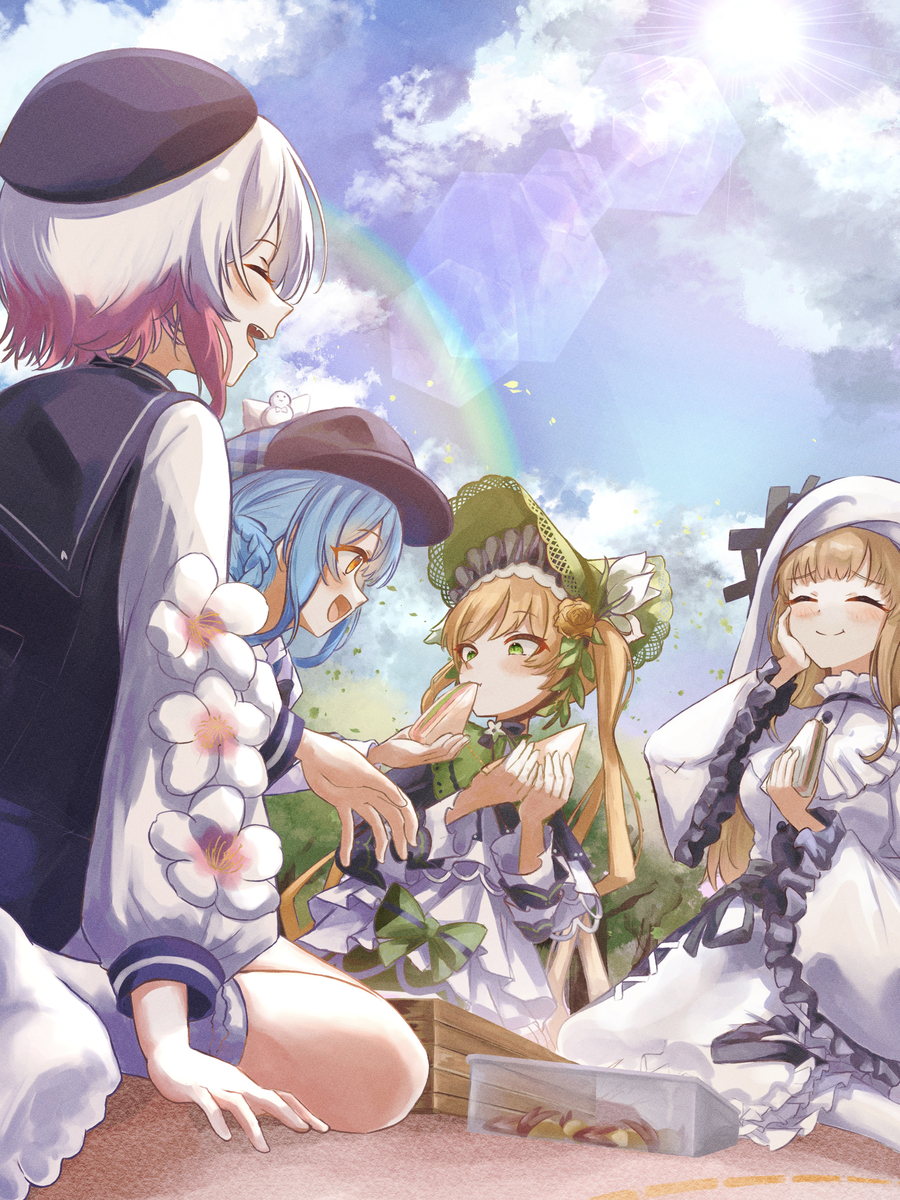 This is a pixiv picture whose title is お茶会-表.