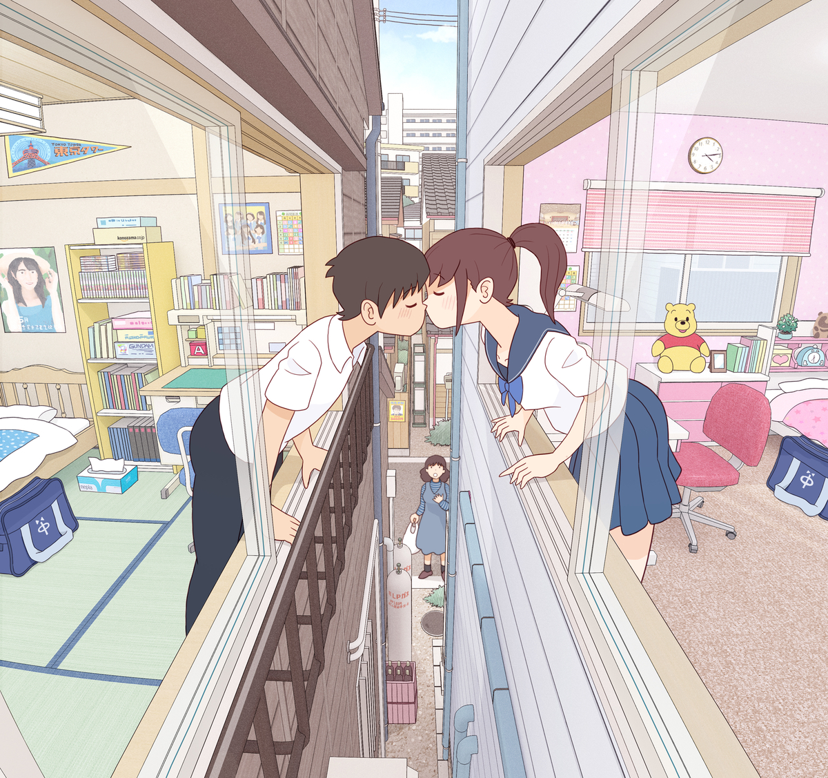 This is a pixiv picture whose title is となりどうし.