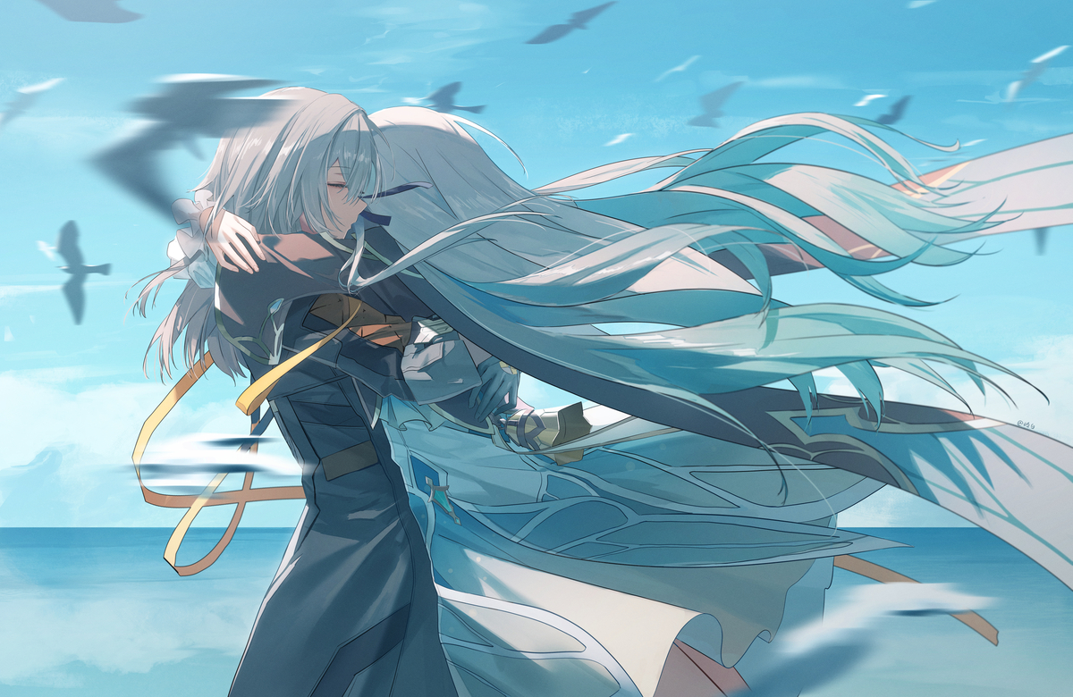 This is a pixiv picture whose title is 星&流萤.