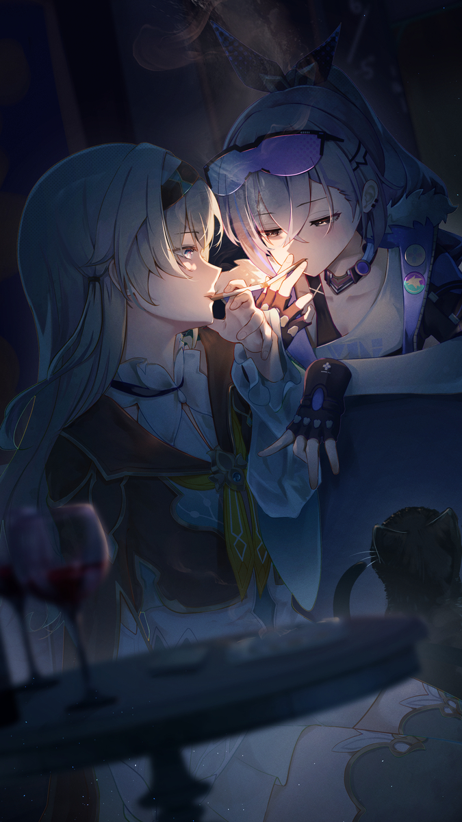 This is a pixiv picture whose title is シガーキス.