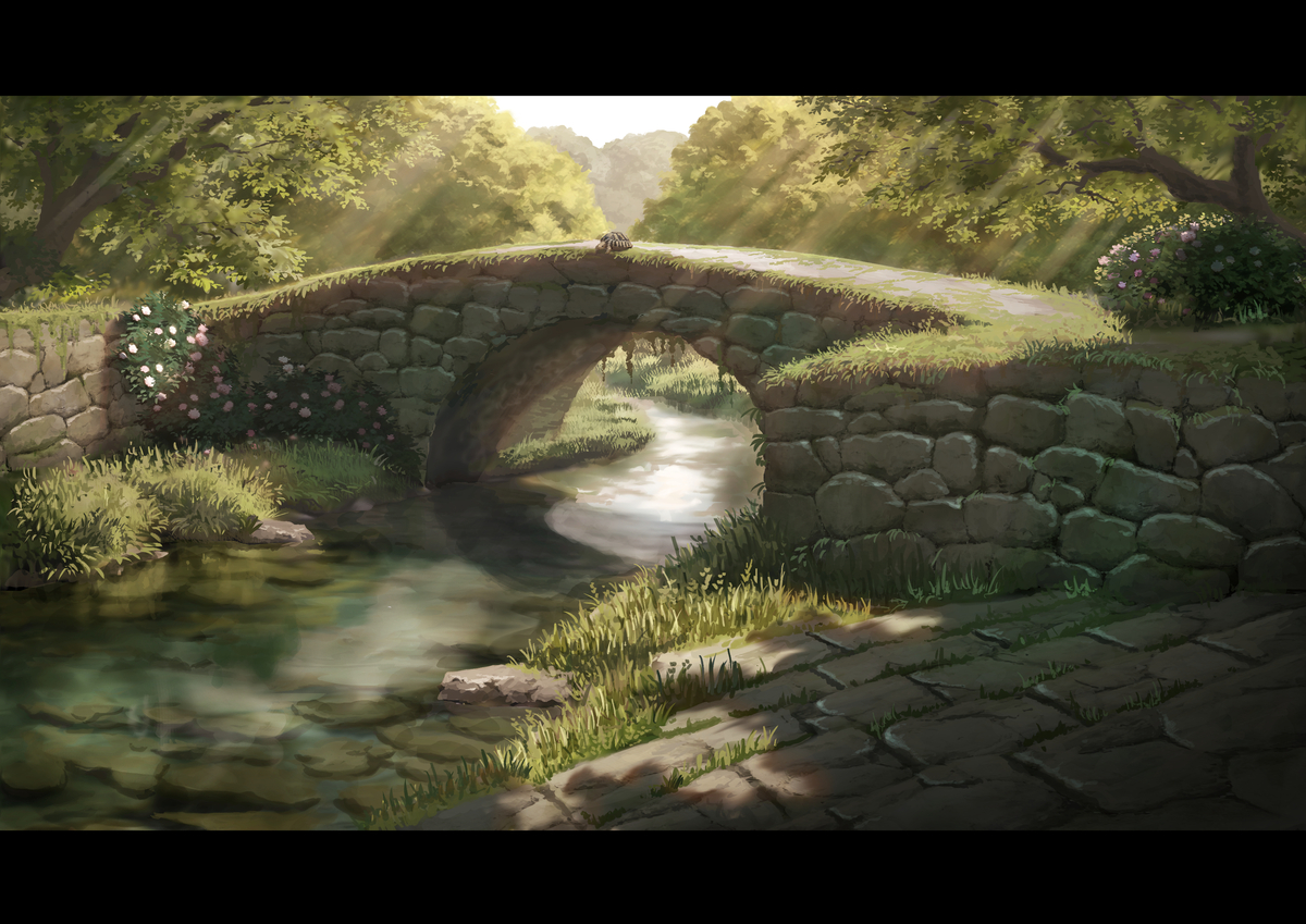 This is a pixiv picture whose title is 降り注ぐ光を浴びて、やさしい気持ちになる.
