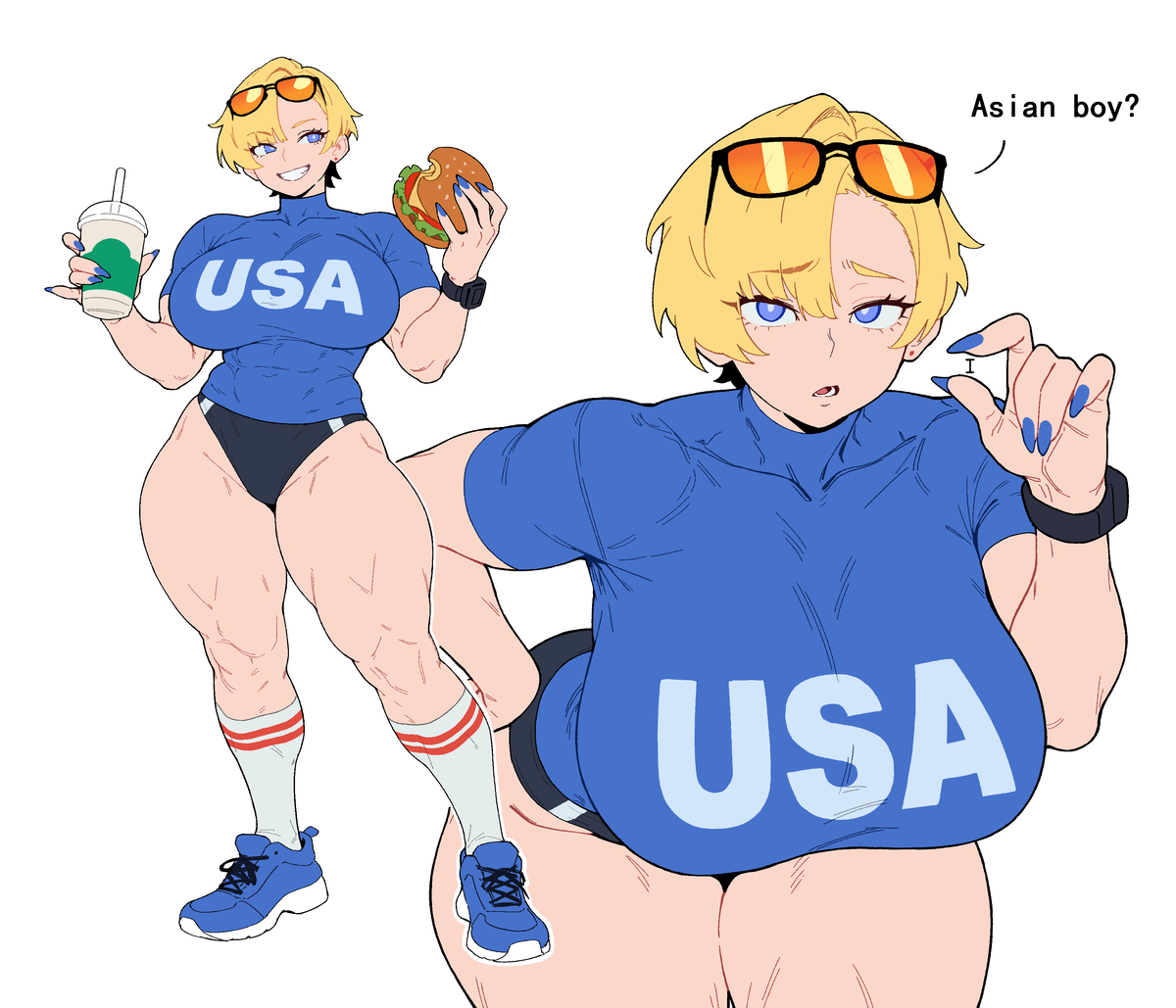 This is a pixiv picture whose title is 阿美莉卡.