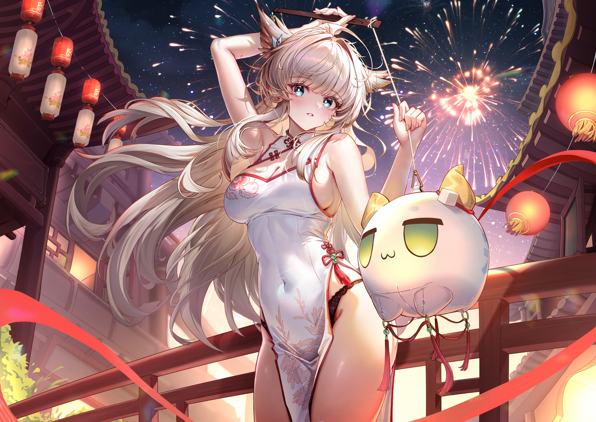 This is a pixiv picture whose title is Perlica（チャイナドレス）.
