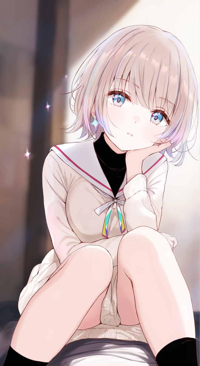 This is a pixiv picture whose title is 上に乗って.