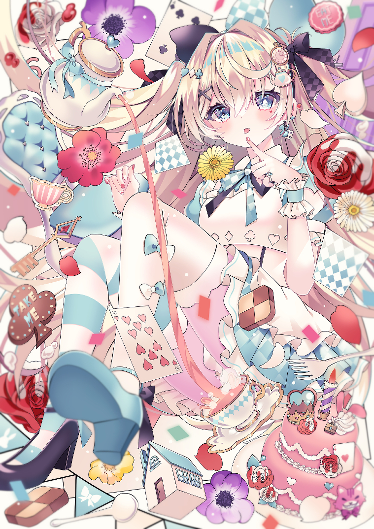 This is a pixiv picture whose title is ツーサイドアップアリスちゃん🗝🫖.