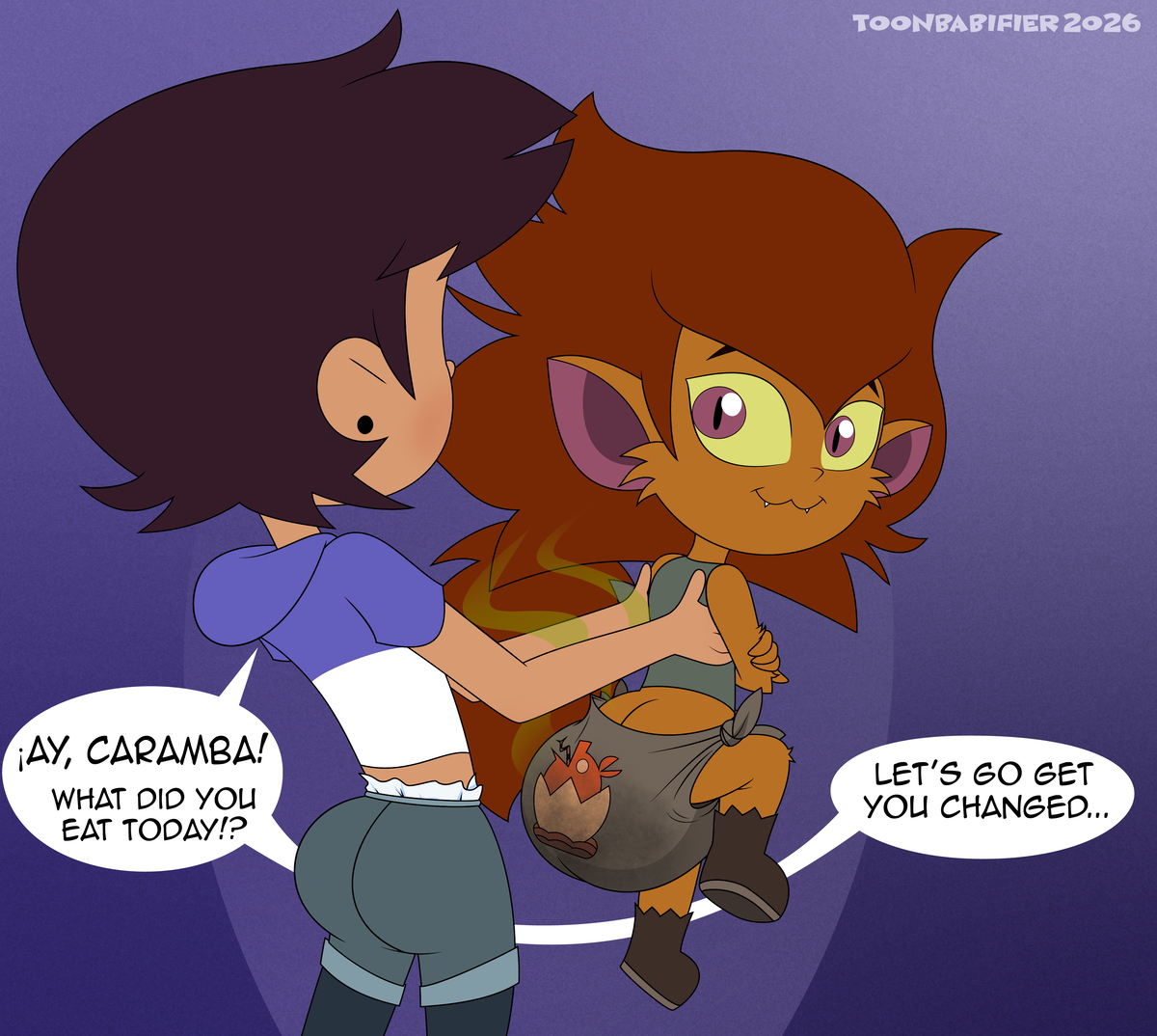 This is a pixiv picture whose title is Luz and Eberwolf.