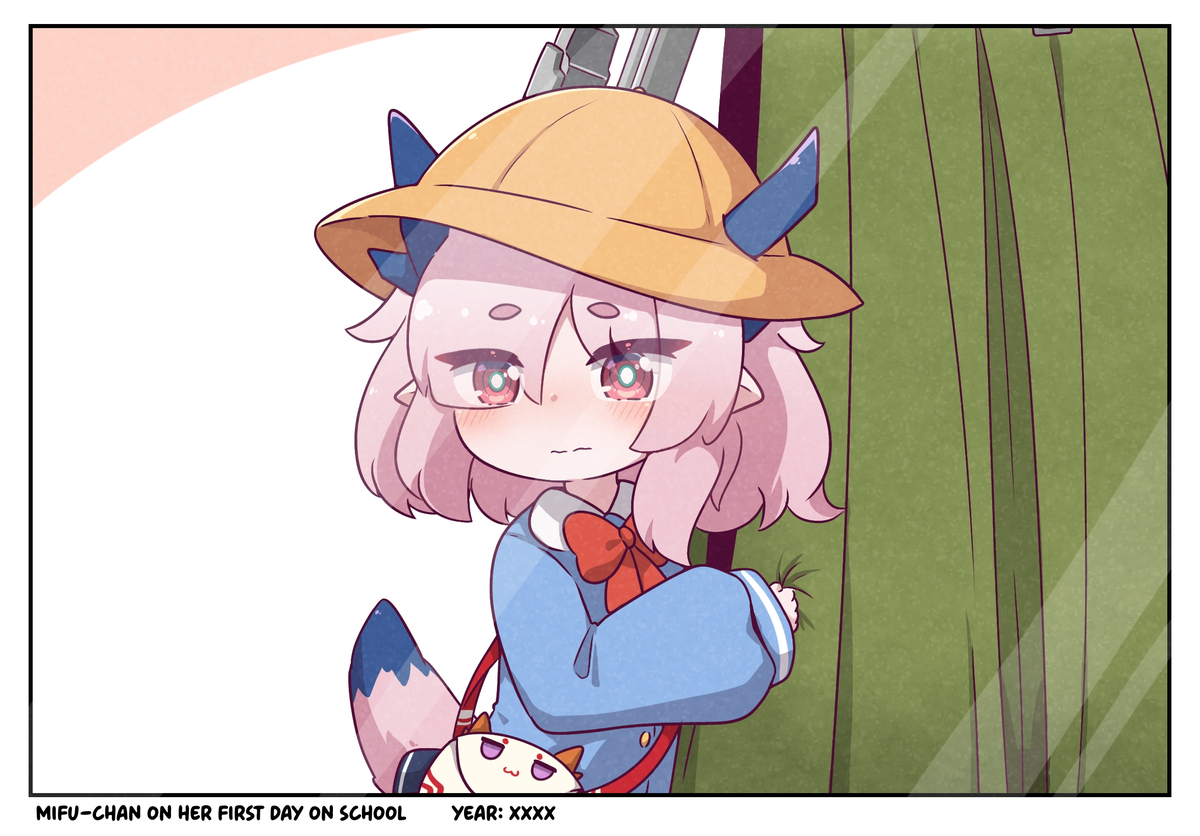 This is a pixiv picture whose title is Mifu as a little girl.