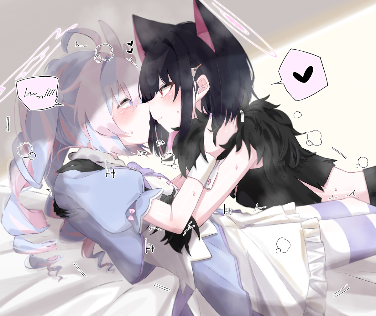 This is a pixiv picture whose title is ■狼カズサ×マジカルレイサ.