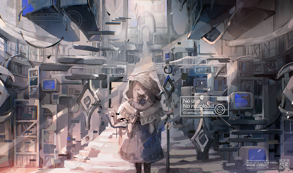 This is a pixiv picture whose title is 『ドグマティック・ライブラリ』.