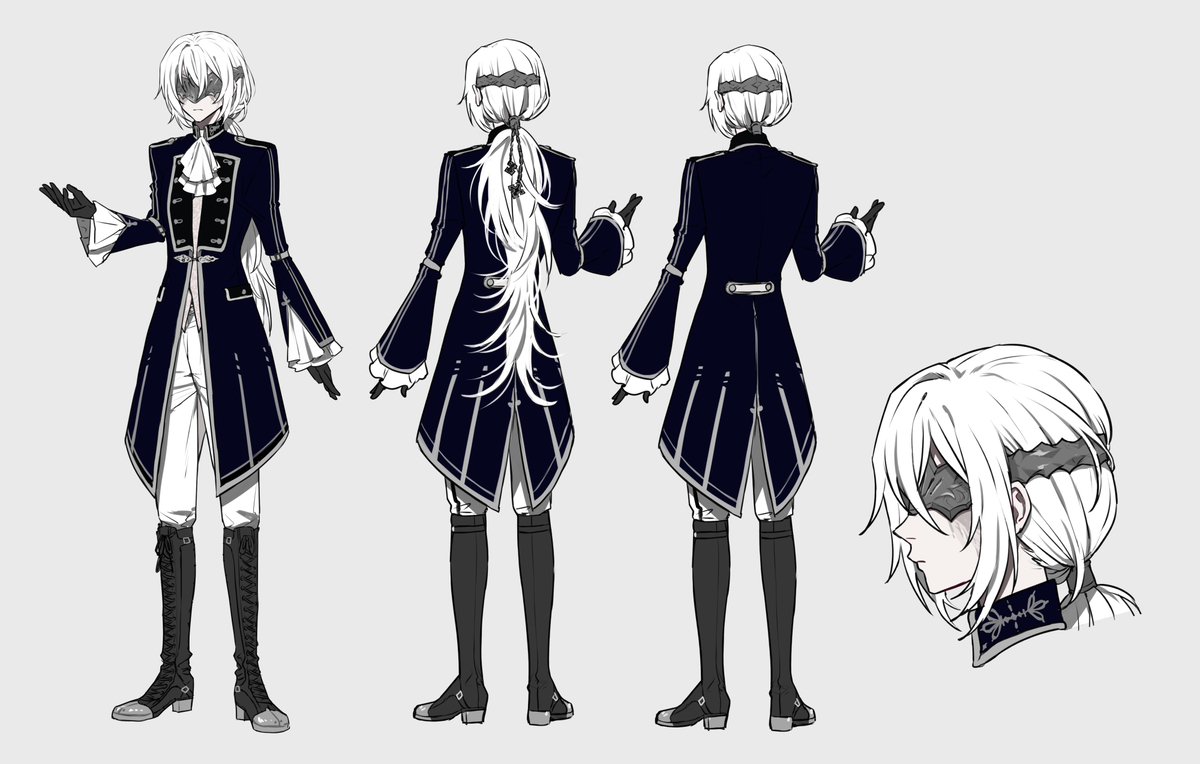 This is a pixiv picture whose title is キャラデザ.