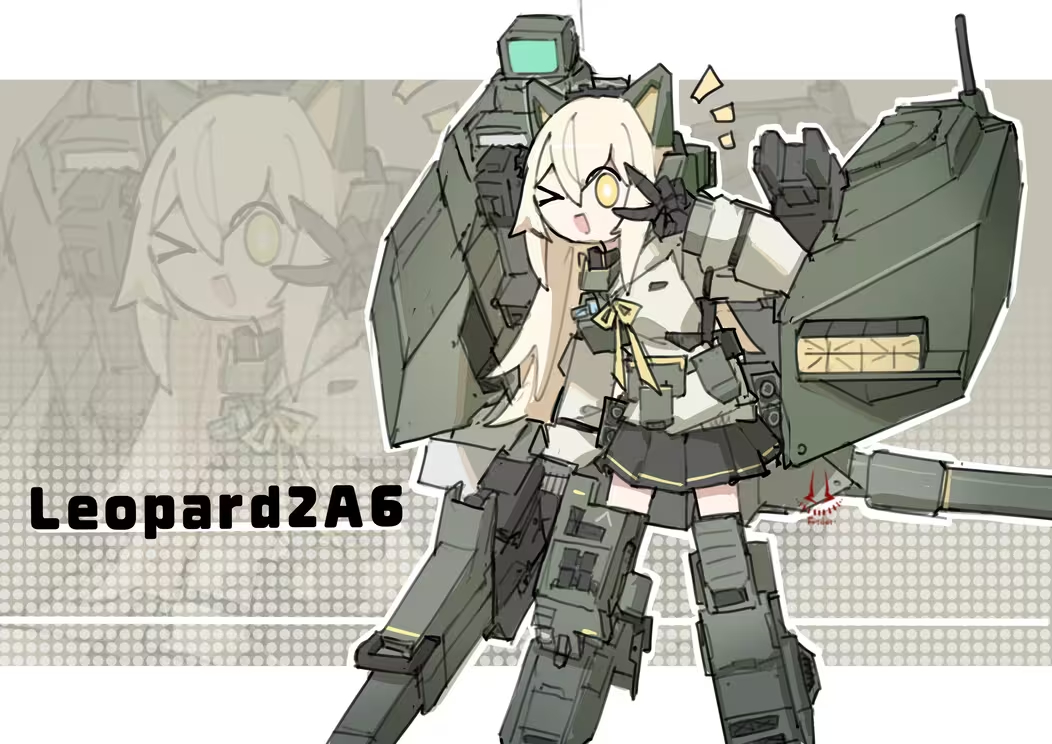 This is a pixiv picture whose title is 豹2A6.