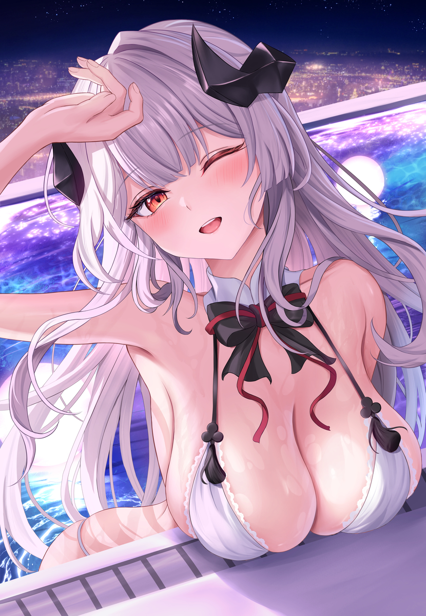 This is a pixiv picture whose title is ナイトプールヴェルジュ.