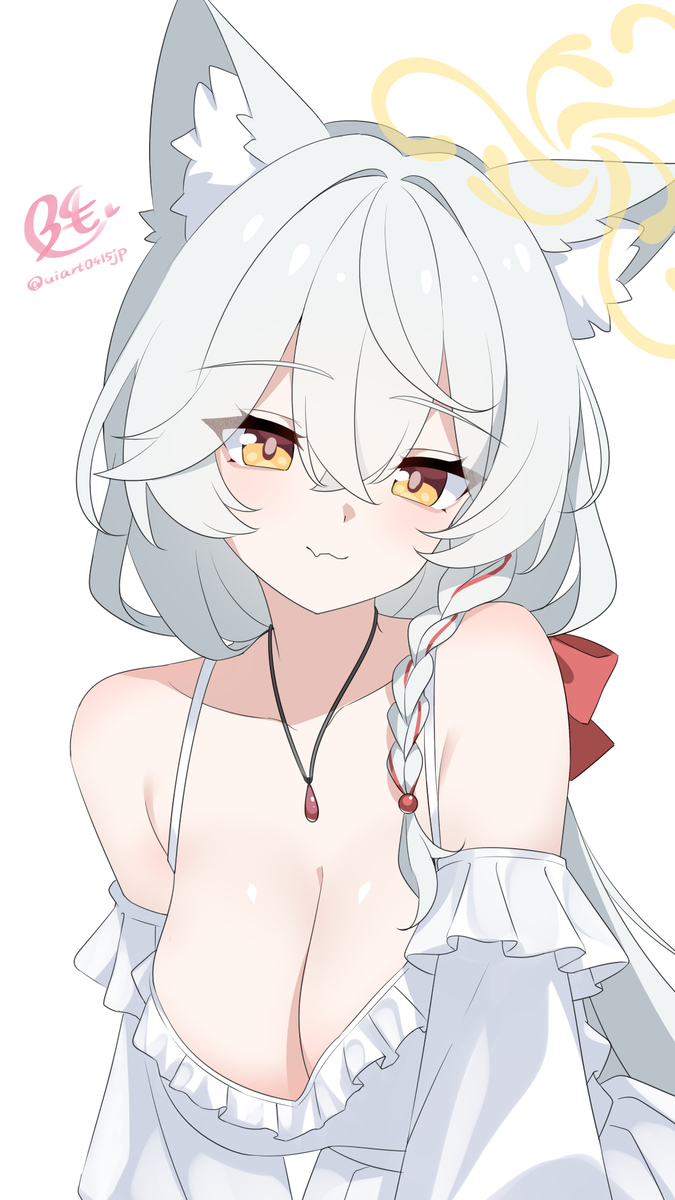 This is a pixiv picture whose title is 白尾エリ.