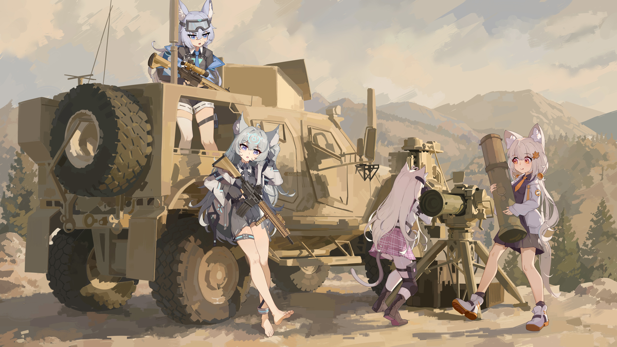 This is a pixiv picture whose title is squad.