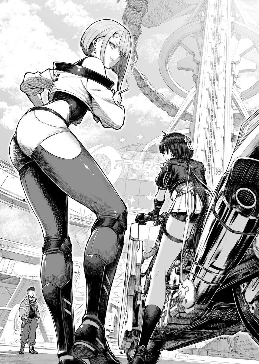 This is a pixiv picture whose title is 鳴潮xサイバーパンクエッジランナーズ.