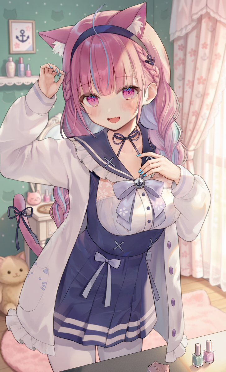 This is a pixiv picture whose title is 身支度中🐈‍⬛🐾⚓.