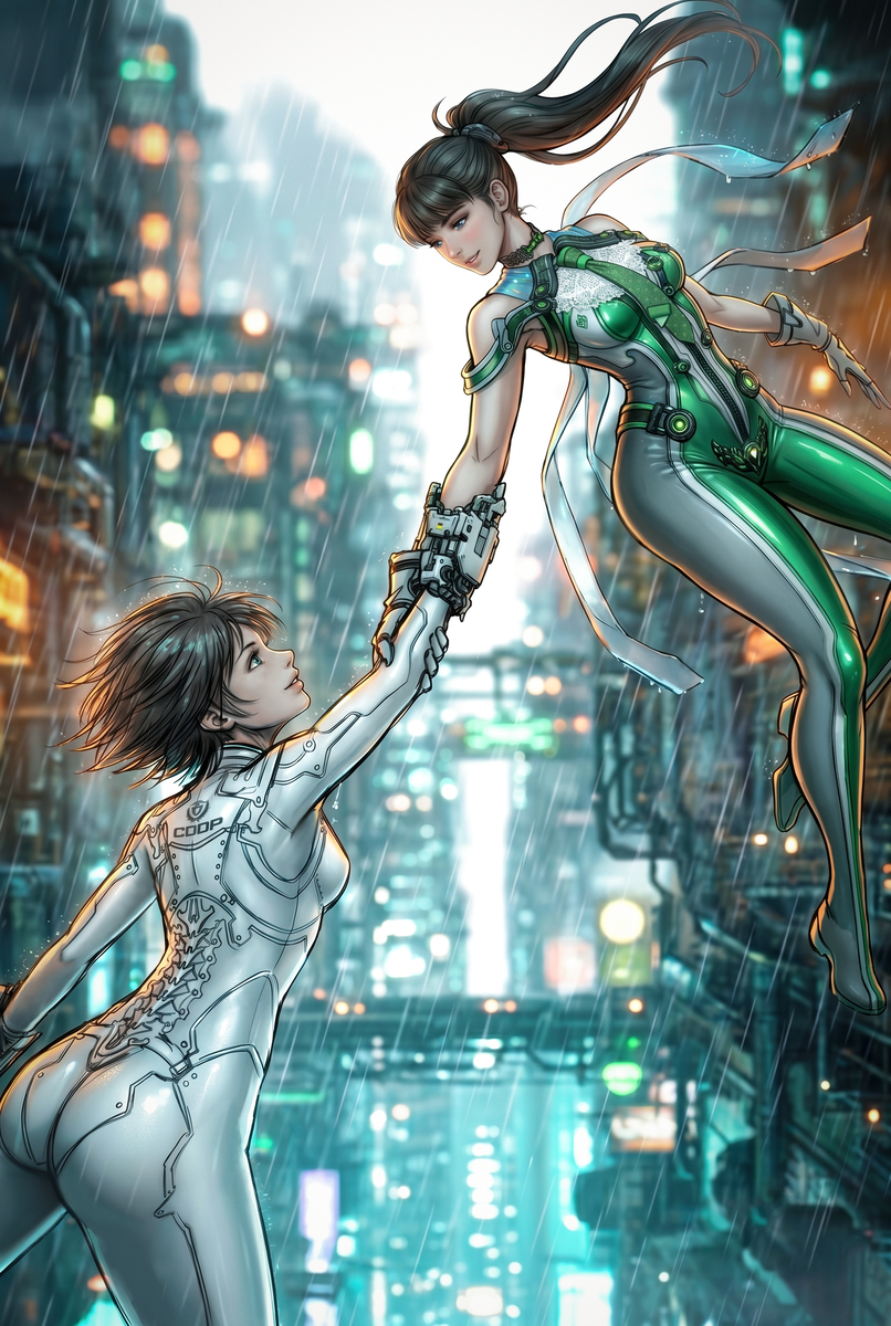 This is a pixiv picture whose title is Fly me to the sky. 🌧️.