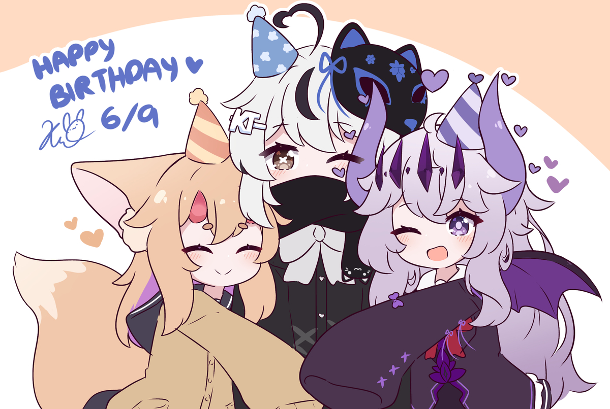 This is a pixiv picture whose title is Happy Birthday to me :3.