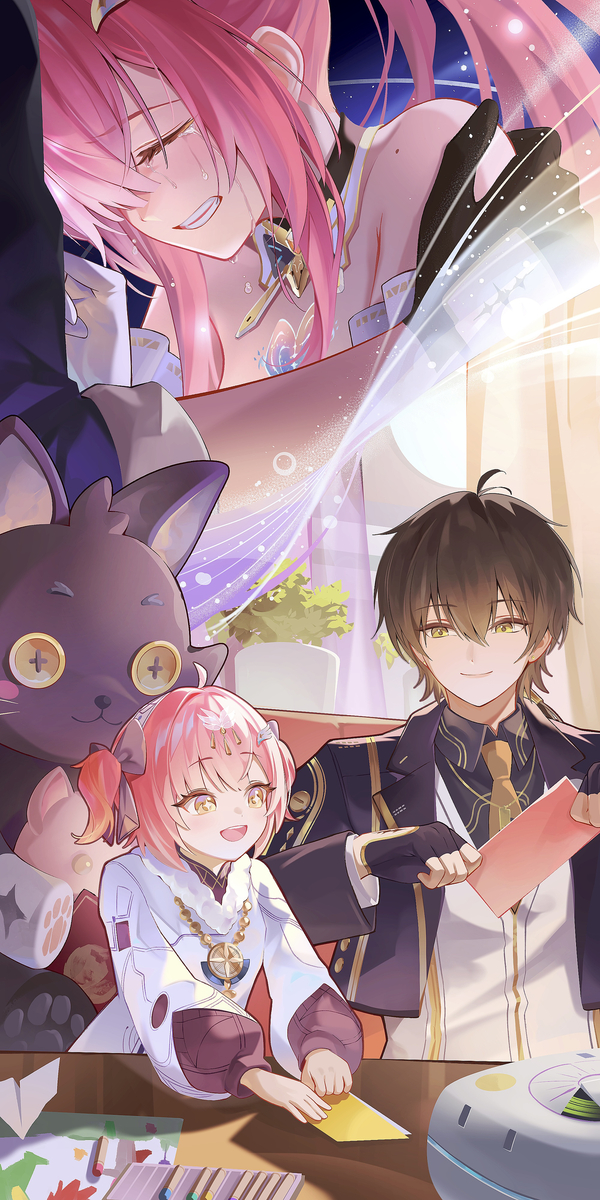 This is a pixiv picture whose title is エイメス&漂泊者.