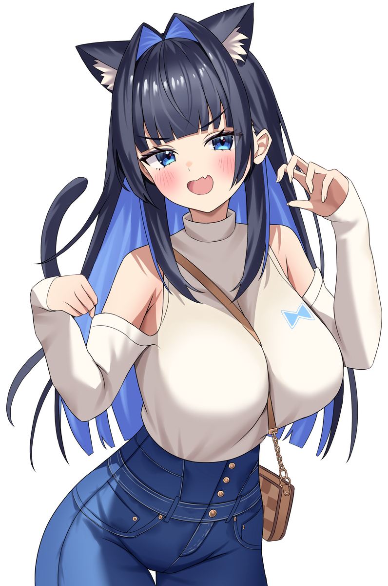 This is a pixiv picture whose title is 猫クロニー.