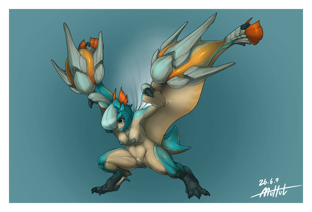 This is a pixiv picture whose title is 어센던스 신몹.