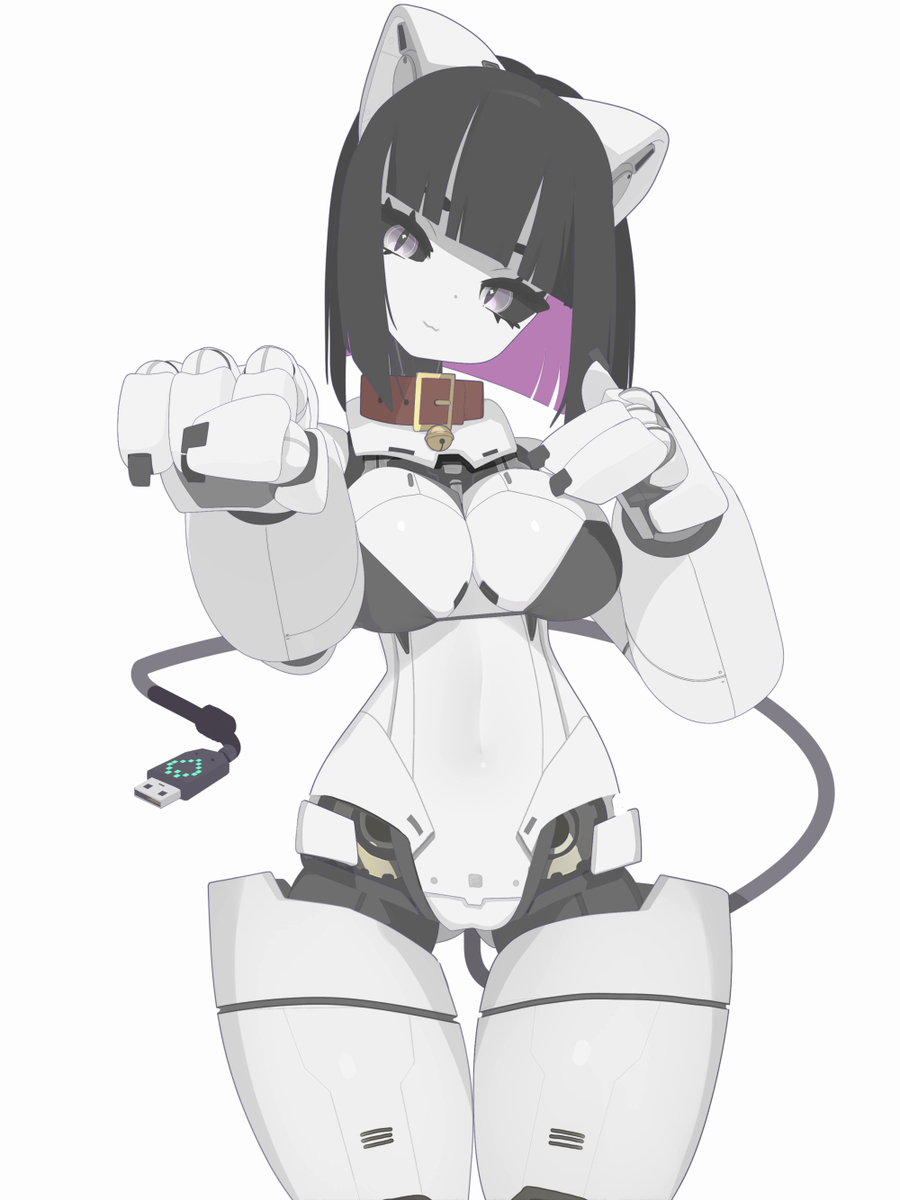 This is a pixiv picture whose title is skebご依頼メカ少女.