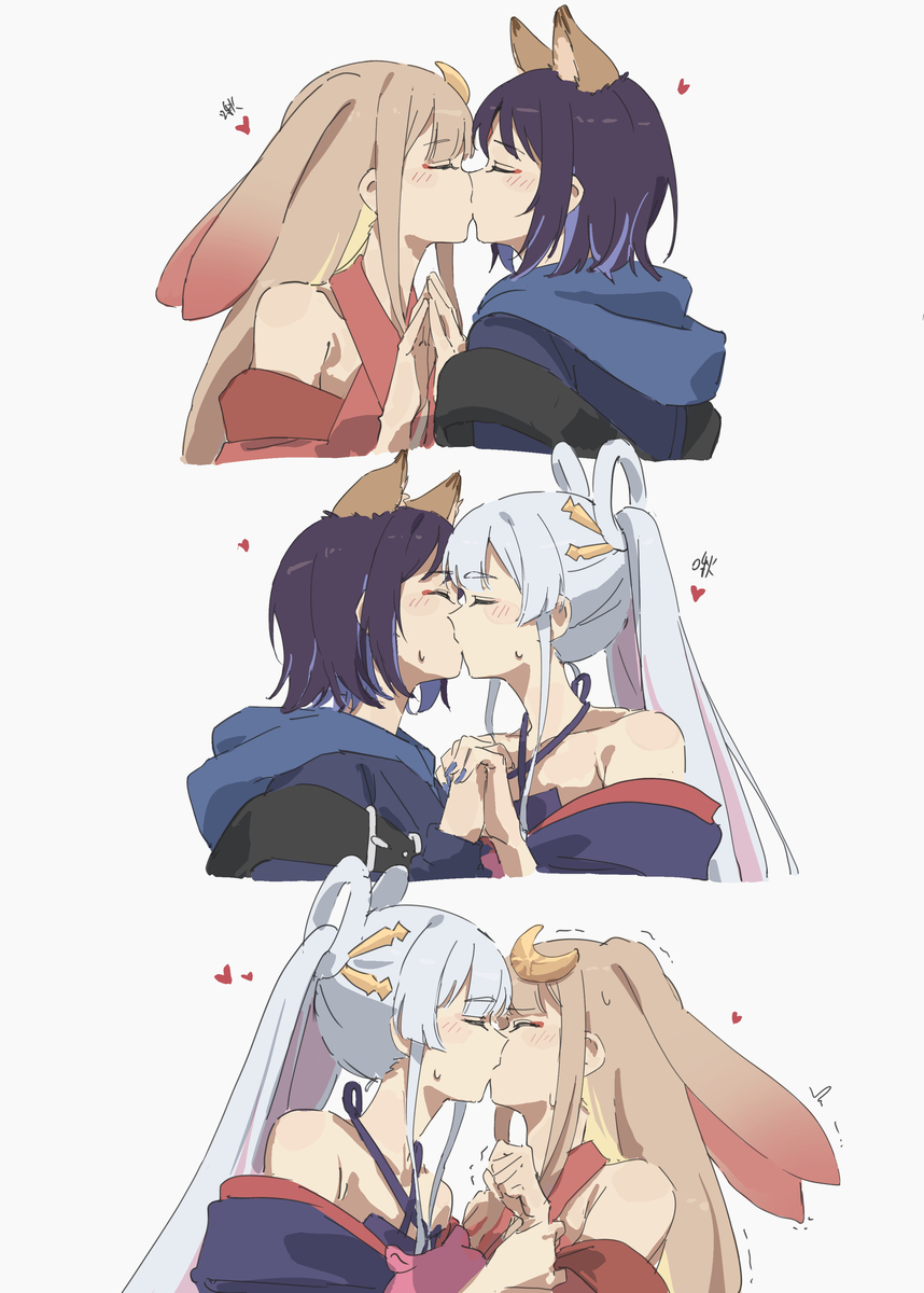 This is a pixiv picture whose title is rkgk🐰🦊🐙.