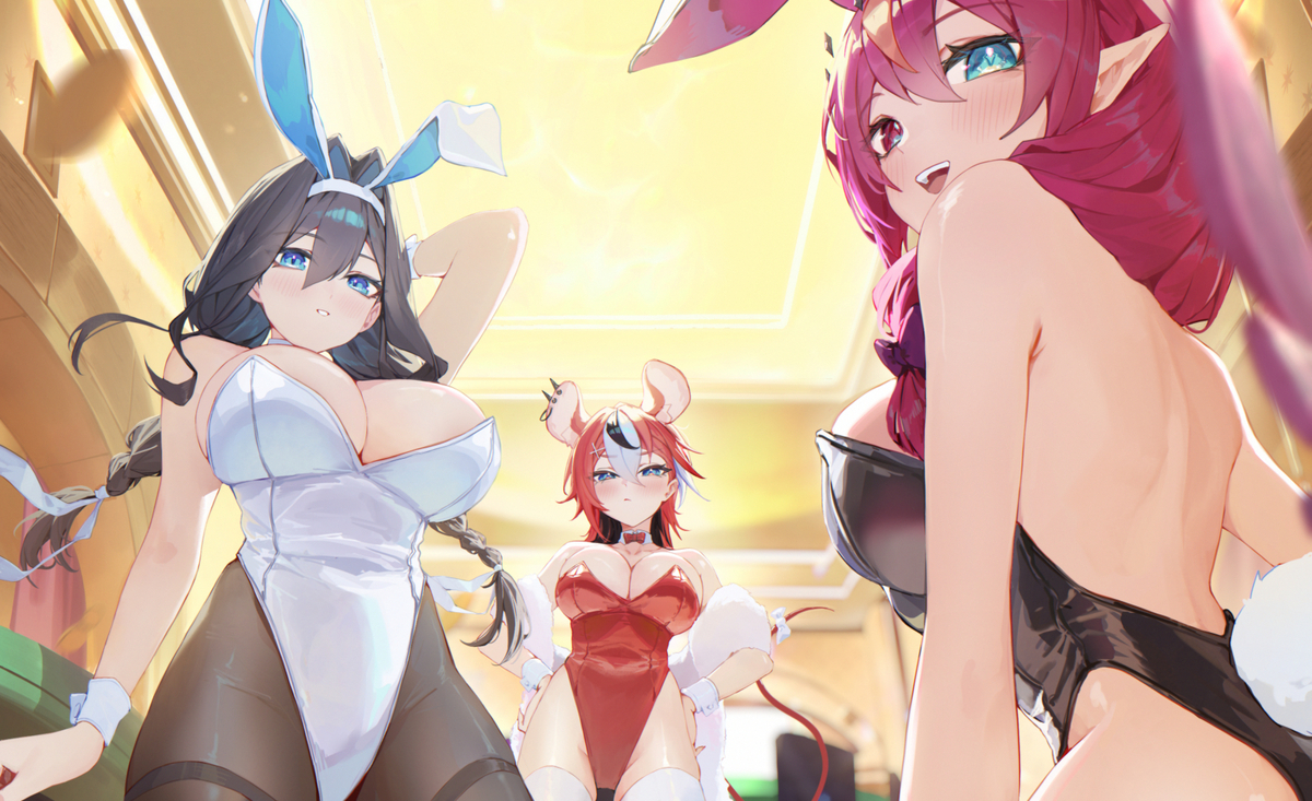 This is a pixiv picture whose title is bunnies.