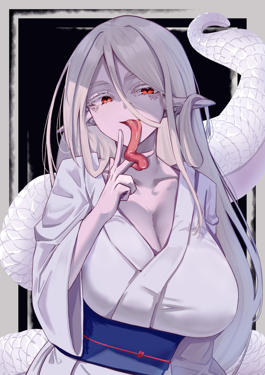 This is a pixiv picture whose title is 白蛇ちゃん.