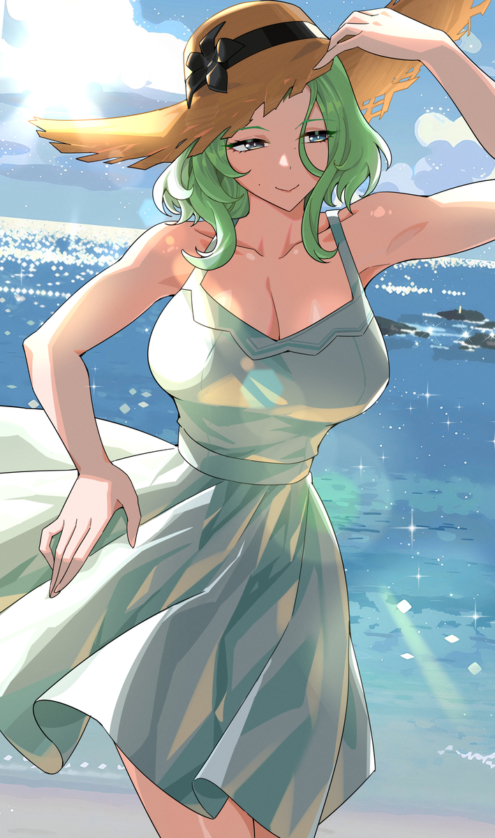 This is a pixiv picture whose title is 海边的伊瑟尔德.