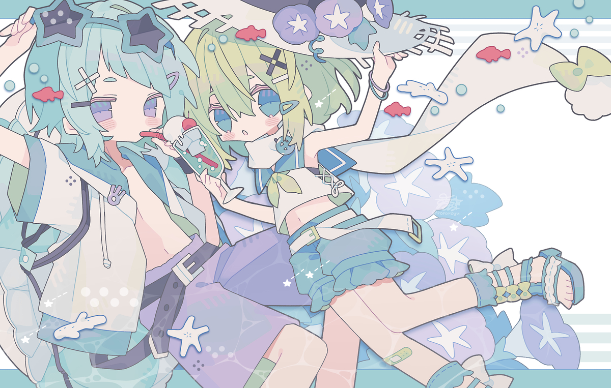 This is a pixiv picture whose title is summer!!.