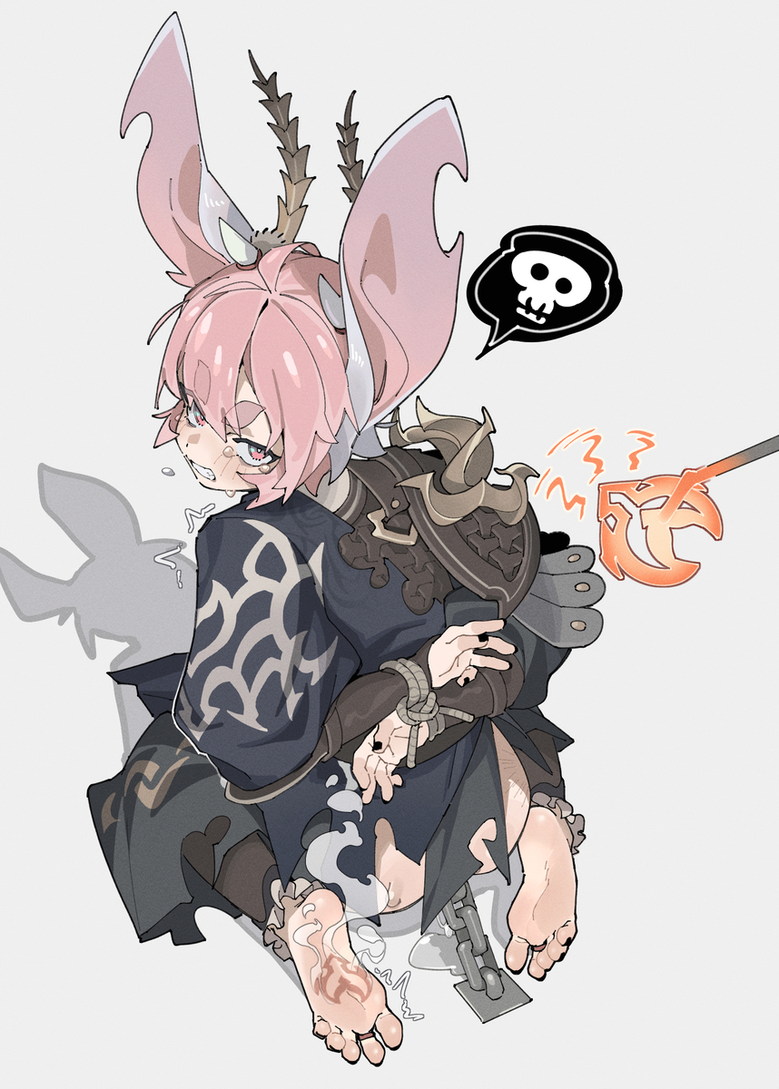 This is a pixiv picture whose title is 🐭😡💀🦶🌡.