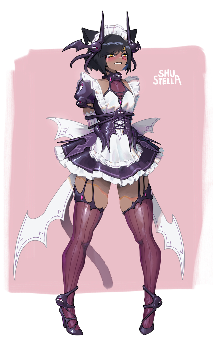 This is a pixiv picture whose title is 不听话的女仆.