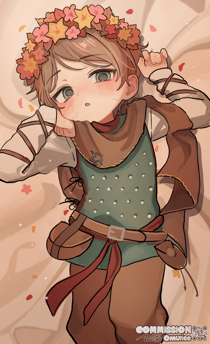 This is a pixiv picture whose title is 💐花.