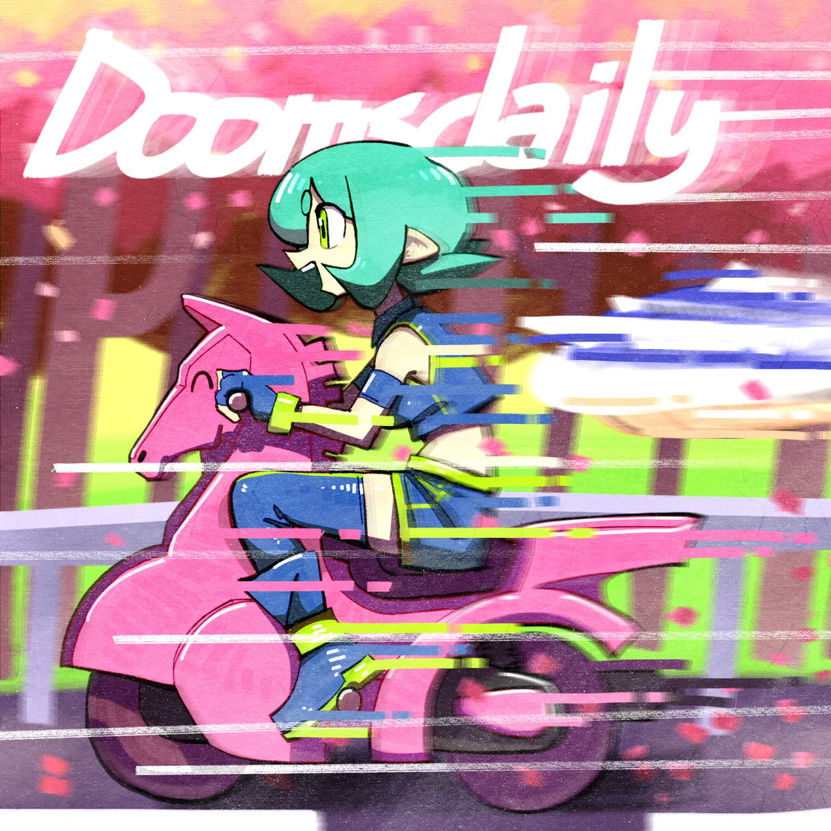 This is a pixiv picture whose title is Biking Bloom.