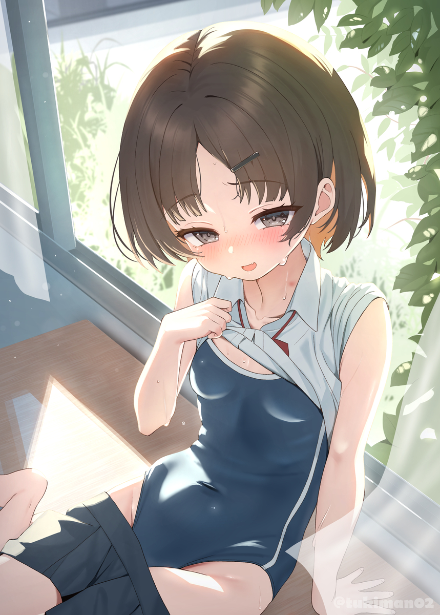 This is a pixiv picture whose title is 「先生、こういうの好きかなって……えへへ……」.