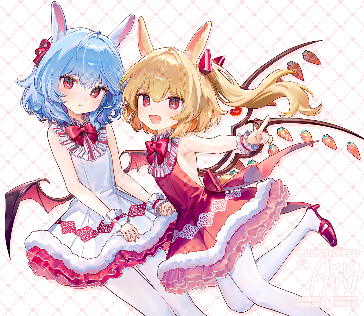This is a pixiv picture whose title is レミフラ🐰.