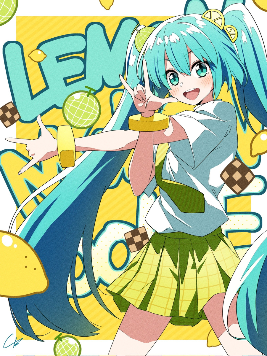 This is a pixiv picture whose title is 『🍋🍈🍪』.