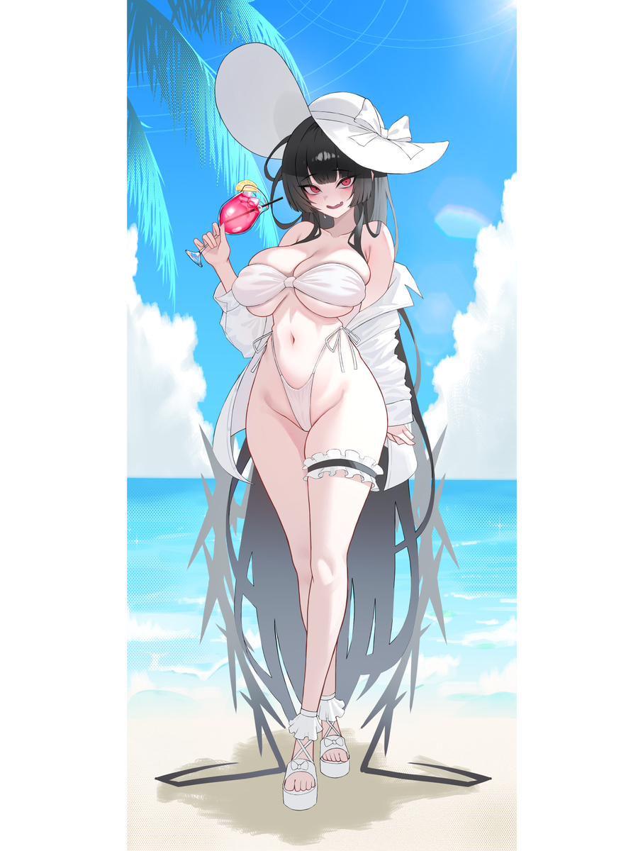 This is a pixiv picture whose title is 수영복 츠루기.